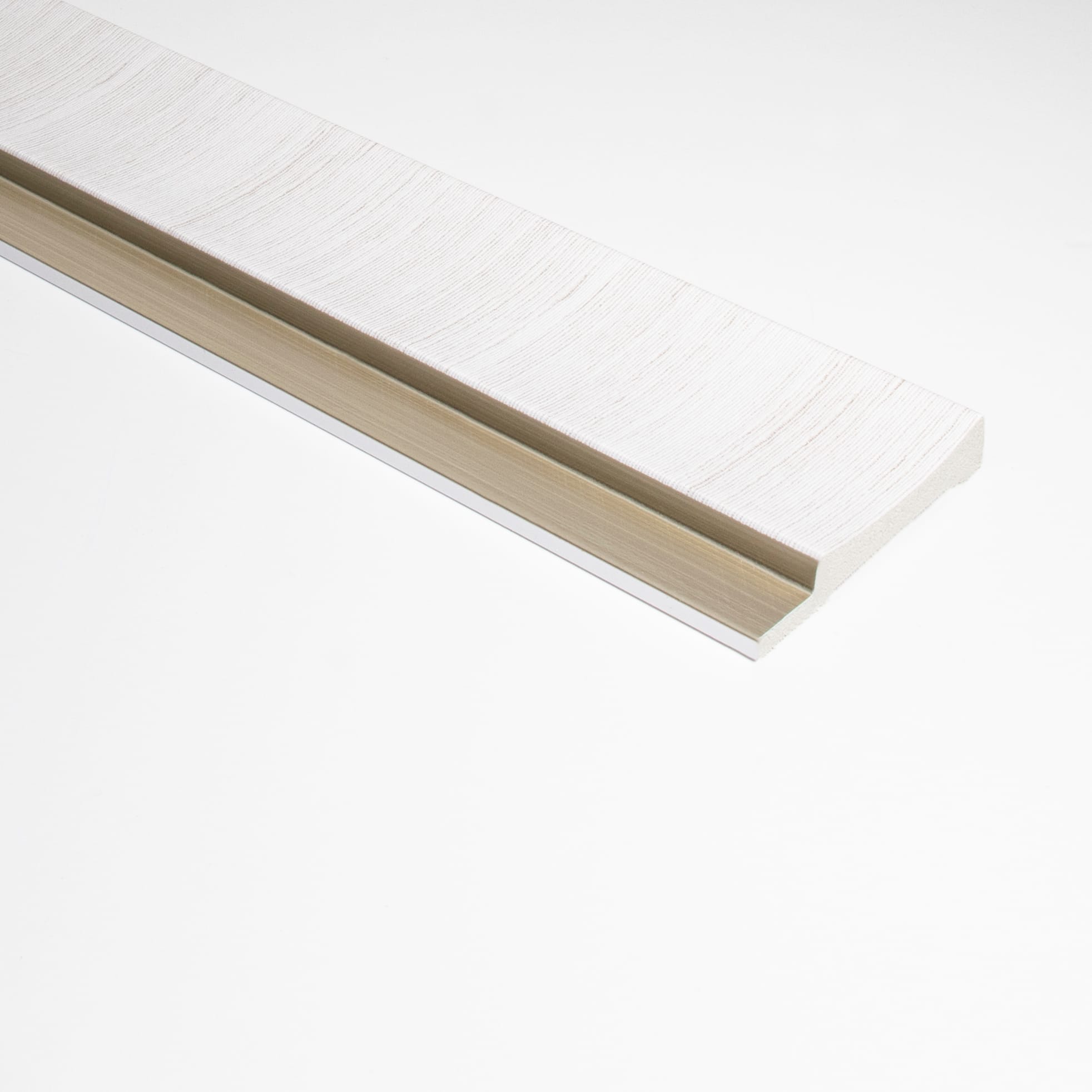 Profil stânga pentru panou riflat 3D Amber, Alb, 270x6.8 cm, Lamelio