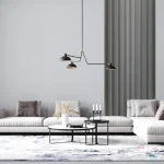 Riflaj decorativ Lamelio tip panou polimer, Asti, Silver, 270x12.2cm