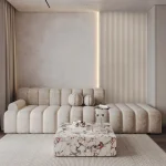 Profil stânga pentru riflaj decorativ Gresso, Ivory Cream, 270x3.8cm, Lamelio