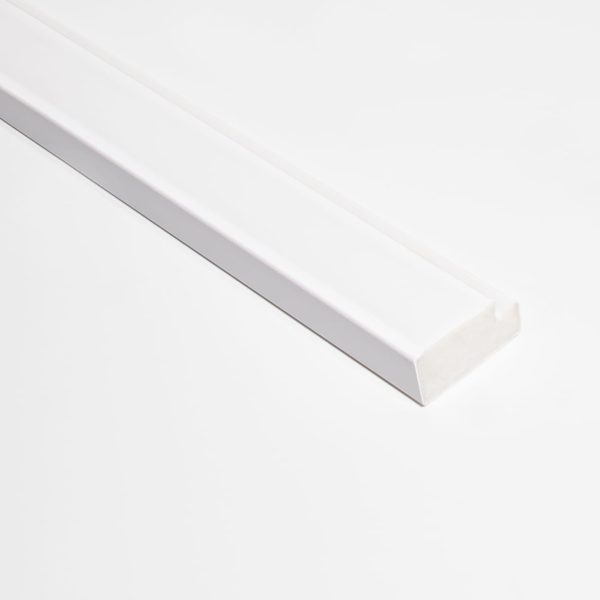 Profil dreapta pentru panou riflat 3D Olmo, Alb, 270x2.6 cm, Lamelio