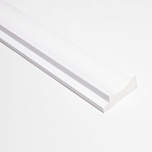 Profil stânga pentru panou riflat 3D Onda, Alb, 270x3.8 cm, Lamelio