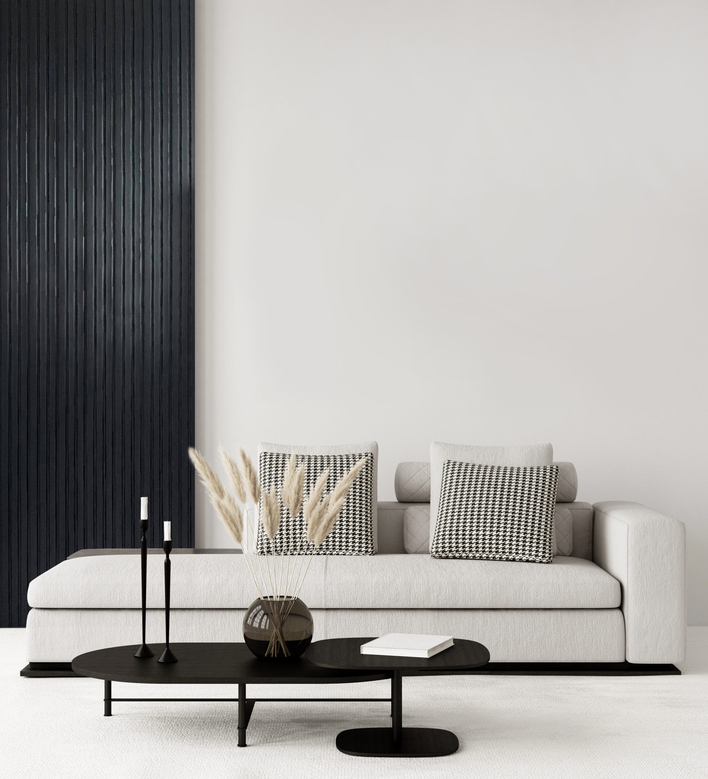 Riflaj decorativ Lamelio tip panou polimer,  Olmo, Negru, 270x12.2cm