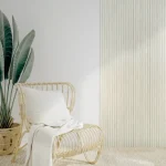 Riflaj decorativ Lamelio tip panou polimer, Onda, Stejar Alb, 270x11.2cm