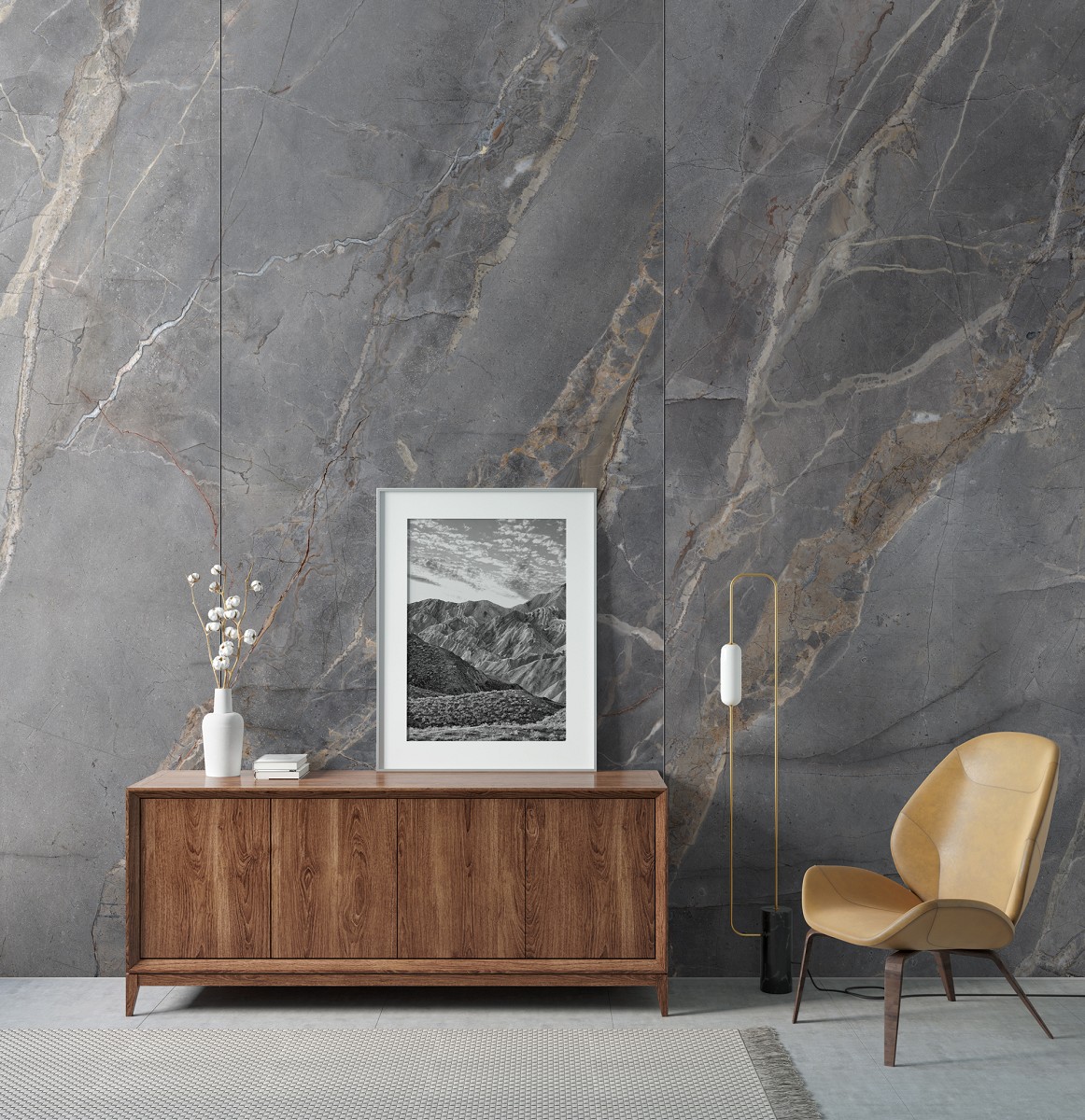 Panou SPC gri marmura Velvet Marble PT Peetah