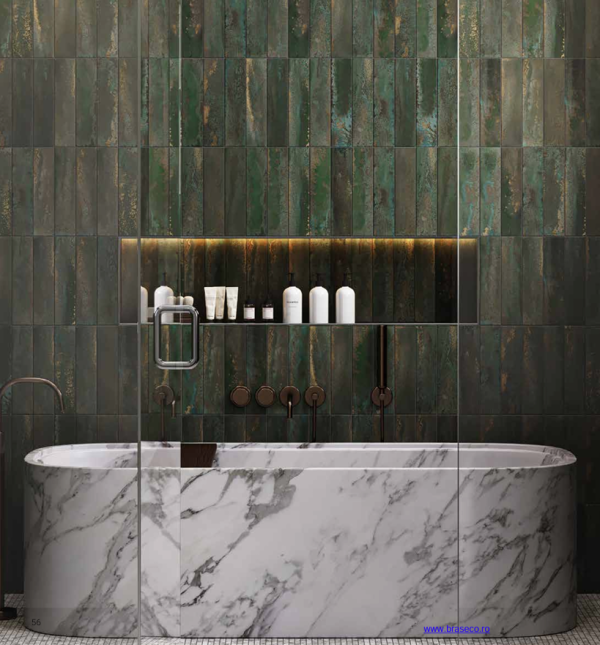 Panou SPC decorativ Kabash Green R264 Kronospan Rocko Waterproof Tiles 2800x1230x4
