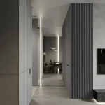 Riflaj decorativ Velutto, Shadow Grey, 270x25cm, Lamelio
