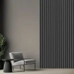 Riflaj decorativ Velutto, Shadow Grey, 270x25 cm, Lamelio