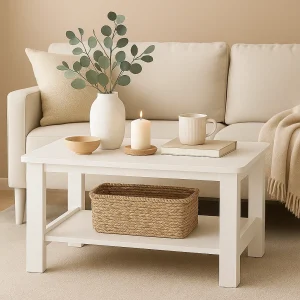 masa alba lemn pal 8685BS simpla minimalista living sufragerie braseco
