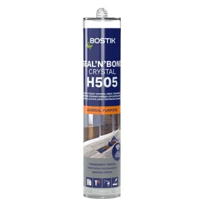 Cartuș Bostik H505 Seal'N'Bond Crystal, adeziv și etanșant transparent