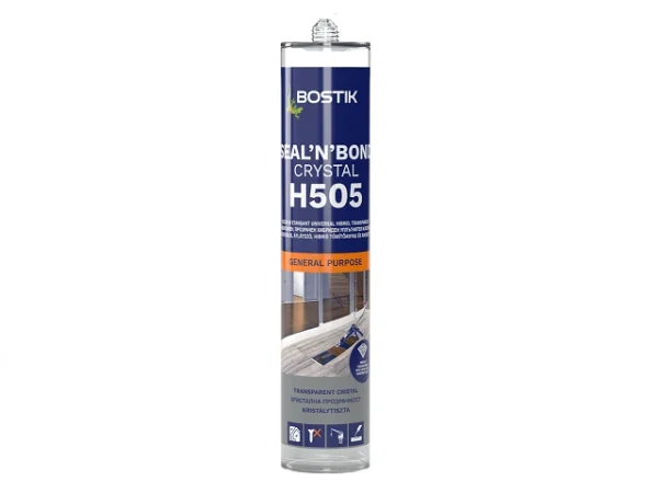 Adeziv și etanșant transparent Bostik H505 Seal'N'Bond Crystal, cartuș