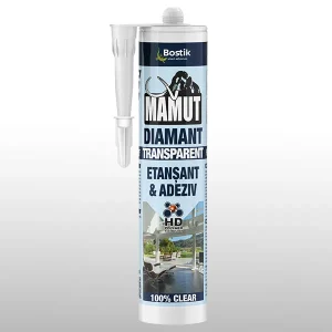 Cartuș Bostik Mamut Diamant de 290 ml, etanșant și adeziv transparent