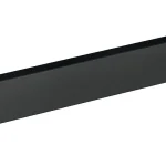 Profil de perete Häfele din aluminiu și oțel, negru anodizat, văzut în perspectivă